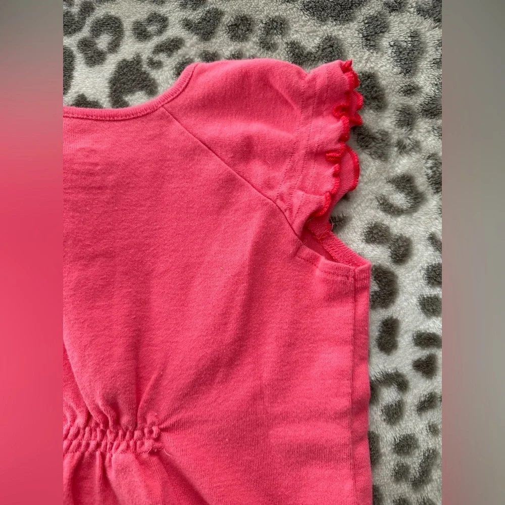 Carter’s Glitter Flower Graphic Top in Coral Pink Size 12 Months